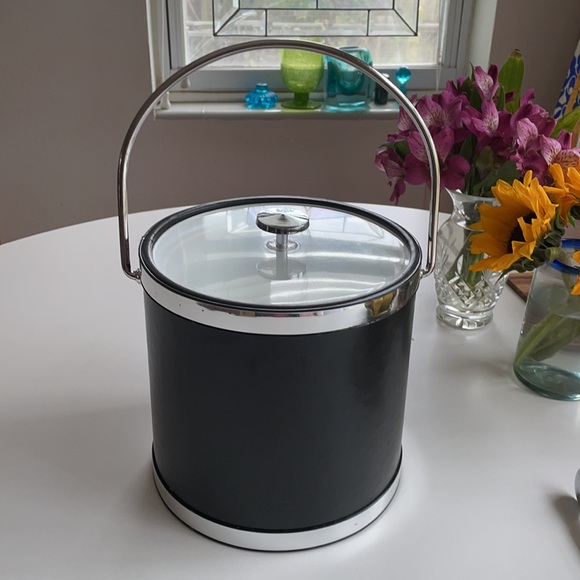 Vintage Ice Bucket w/ Four and Tongs - Picture 6 of 11